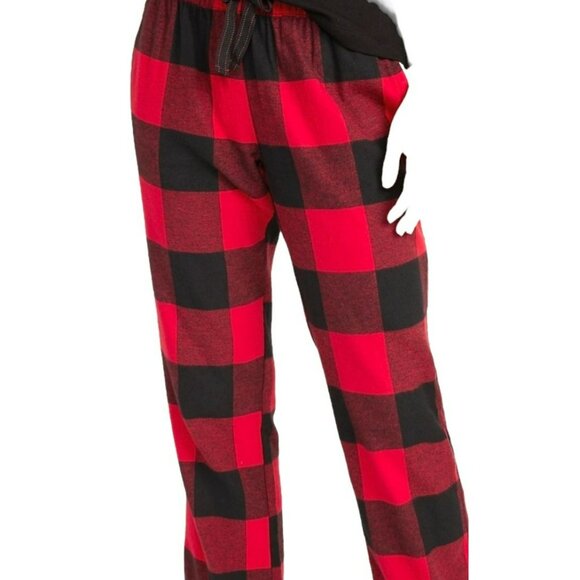 Womans Flannel Pants Red Black Buffalo Plaid Lounge Pajamas XXL JJ1710 - Picture 5 of 5